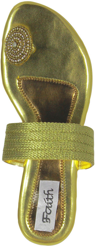 Faith Slip on Women Gold Heels