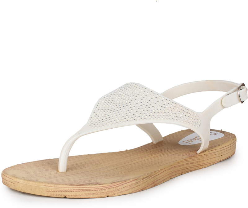Do Bhai Women White Flats