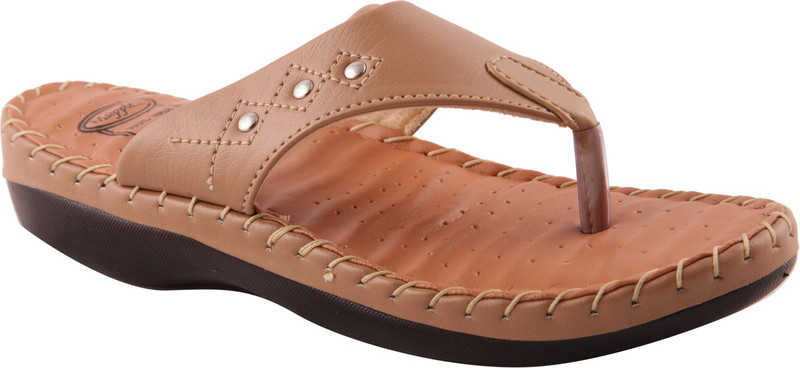 Adorn Trendy Women Beige, Brown Flats