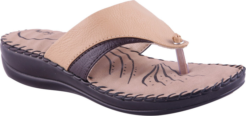 Adorn Elegant Women Beige, Brown Flats