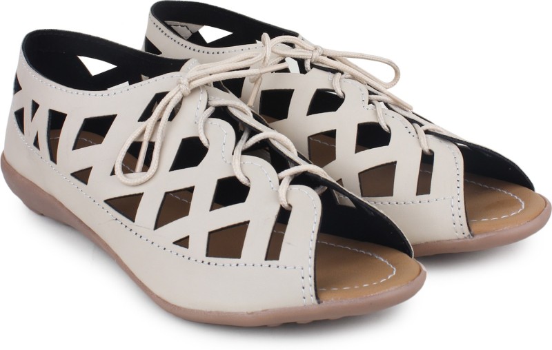 Star Style Women Off White Flats