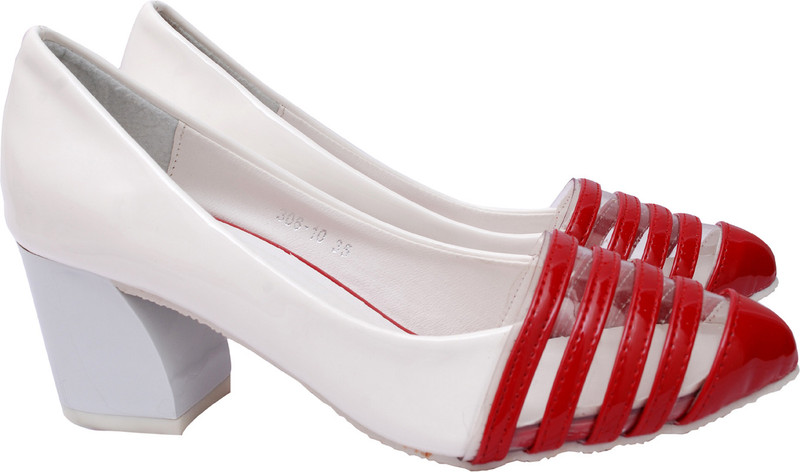 Ilo Women Red, White Heels