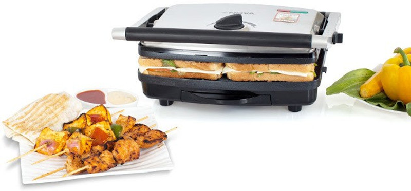 Nova NGS 2452 4 slice Grill Sandwich Maker Grill, Toast(Steel)