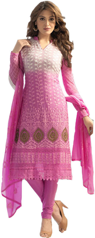 Shreeji Fashion Chiffon Self Design, Embroidered Salwar Suit Material(Unstitched) Shreeji Fashion Chiffon Self Design, Embroidered Salwar Suit Material(Unstitched)