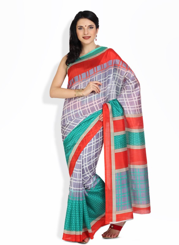 Satrang Printed Fashion Art Silk Saree(Purple)