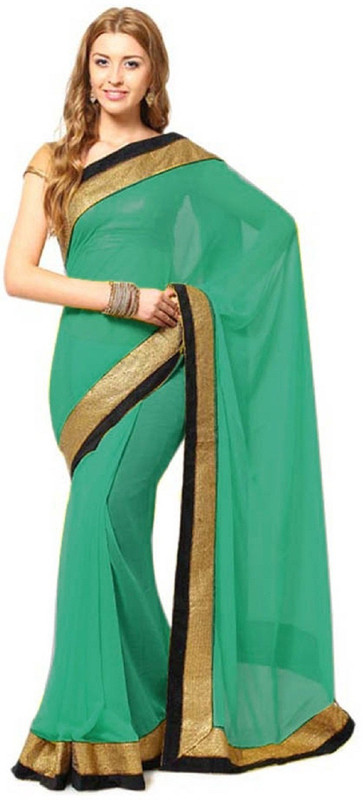 Florence Embroidered Fashion Synthetic Chiffon Saree(Green) RS.874 (70.00% Off) - Flipkart