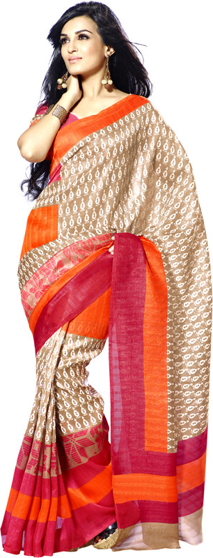 Bhavi Printed Fashion Art Silk Saree(Multicolor) RS.461 (87.00% Off) - Flipkart