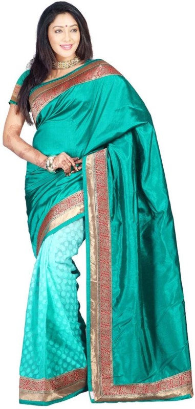 Weavedeal Embellished Banarasi Art Silk Saree(Green) RS.1390 (69.00% Off) - Flipkart