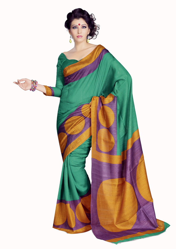 Sunaina Printed Silk, Cotton Saree(Multicolor) RS.499 (68.00% Off) - Flipkart