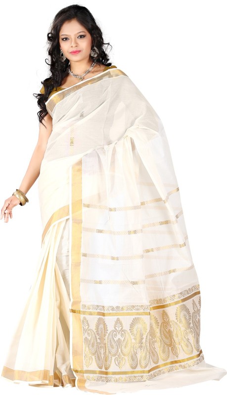 Vastrakala Solid Fashion Cotton Blend Saree(Beige) RS.662 (66.00% Off) - Flipkart
