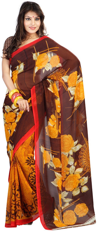 Suali Self Design Fashion Synthetic Georgette Saree(Multicolor) RS.444 (73.00% Off) - Flipkart