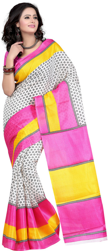 Indrani Striped Fashion Silk Saree(Multicolor) RS.399 (81.00% Off) - Flipkart