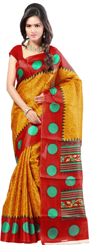 Indrani Printed Bhagalpuri Printed Silk Saree(Blue) RS.399 (81.00% Off) - Flipkart