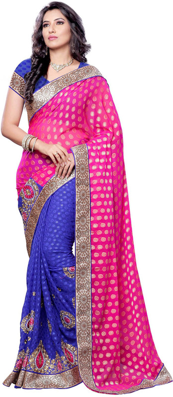 Four Seasons Embroidered Fashion Jacquard Saree(Pink) RS.1154 (80.00% Off) - Flipkart