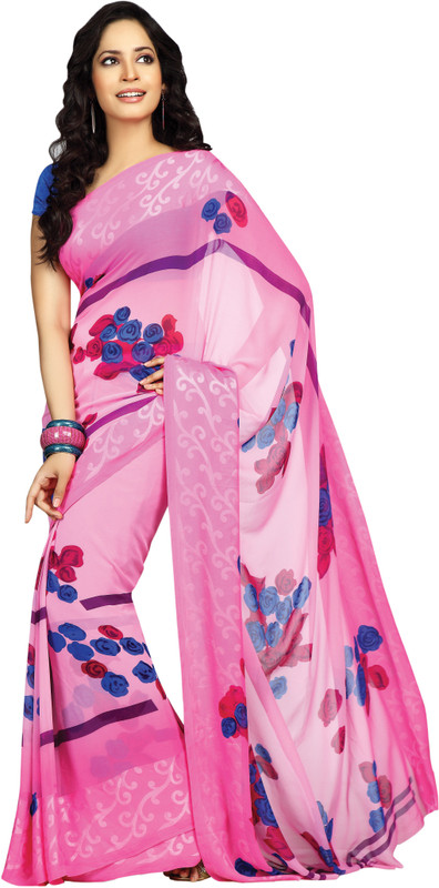 Bhavi Printed Fashion Georgette Saree(Pink) RS.628 (82.00% Off) - Flipkart Bhavi Printed Fashion Georgette Saree(Pink) RS.628 (82.00% Off) - Flipkart