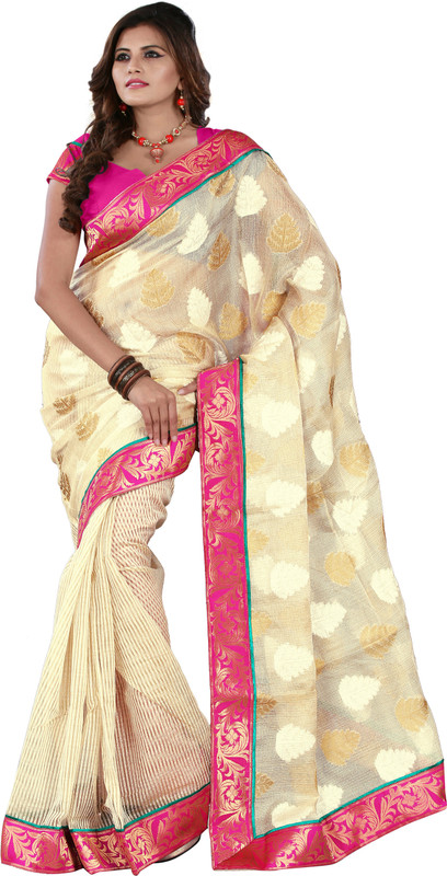 Its Banii Woven Banarasi Handloom Banarasi Silk Saree(Pink) RS.5999 (78.00% Off) - Flipkart