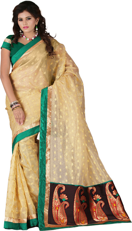 Its Banii Woven Banarasi Handloom Banarasi Silk Saree(Green) RS.5999 (78.00% Off) - Flipkart
