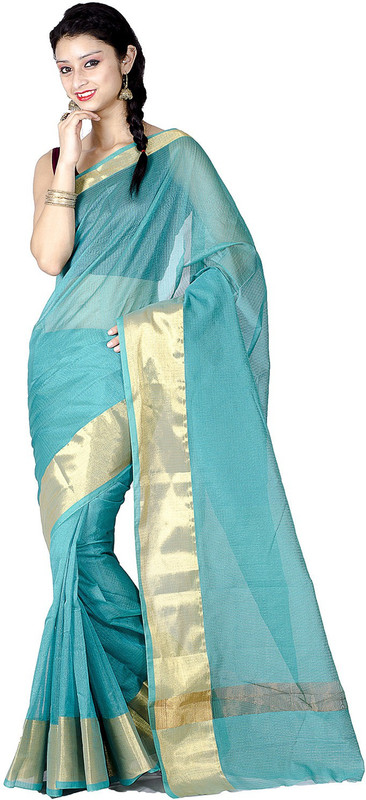 Chandrakala Solid Banarasi Banarasi Silk Saree(Green) RS.421 (80.00% Off) - Flipkart