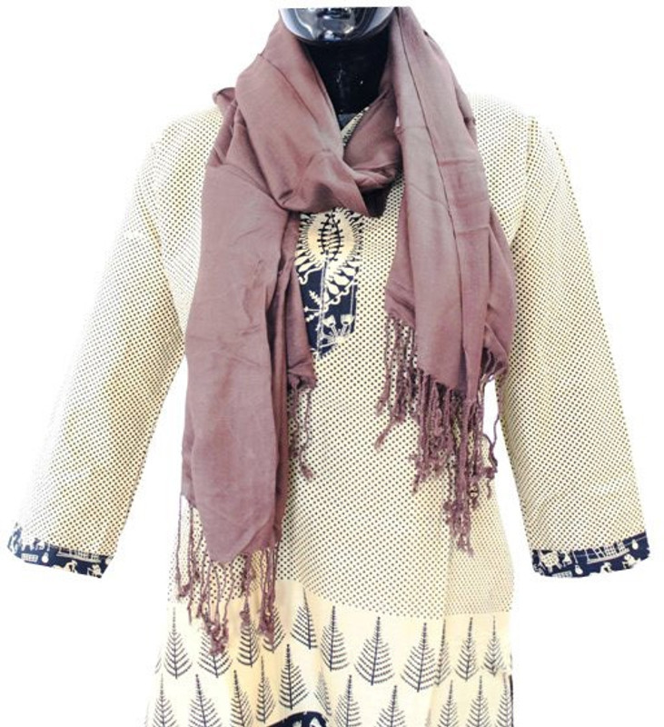 Baba Handicrafts Embroidered Cotton Blend Women Stole