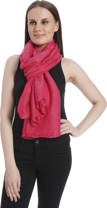 Vero Moda Solid Cotton Viscose Blend Women Scarf
