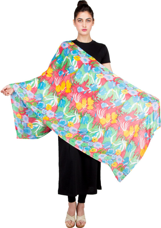 Keepsake Polycotton Printed Women Shawl(Multicolor)