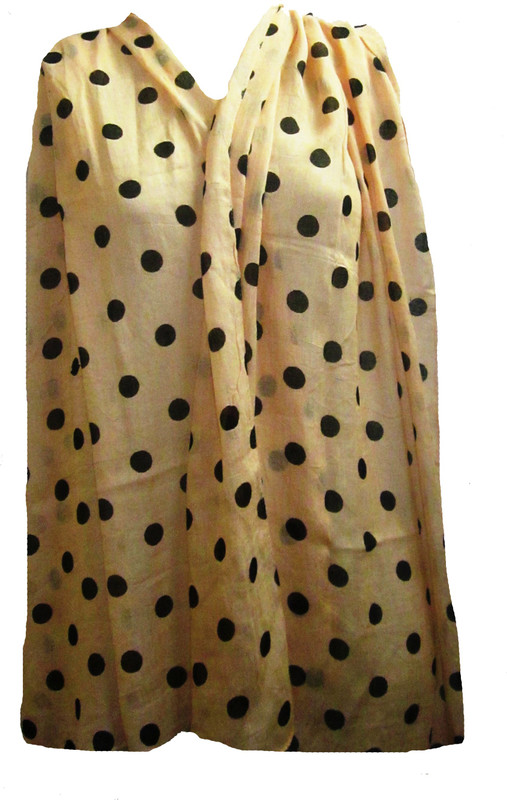 Sam Inc Polka Print Cotton Rayon Blend Women Stole
