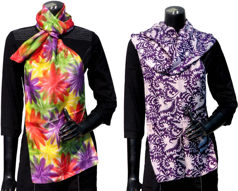 Bhoomija Printed Poly Silk Women Stole