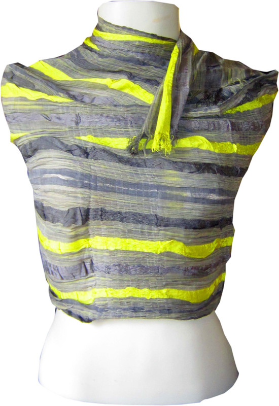 Dushaalaa Striped Cotton Blend, Lycra Blend Women Scarf