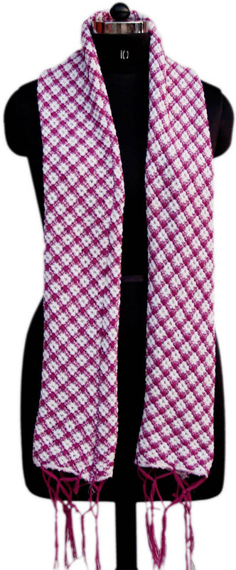 VR Designers Checkered Pure Wool Women Scarf