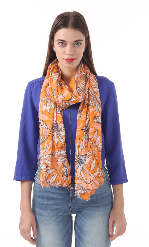 Vero Moda Printed Cotton Viscose Blend Women Scarf