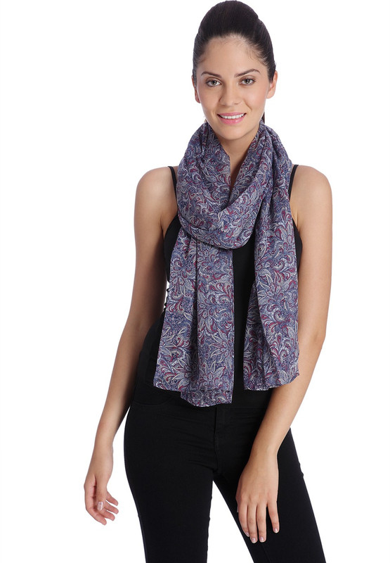 Only Solid Polyester Women Scarf