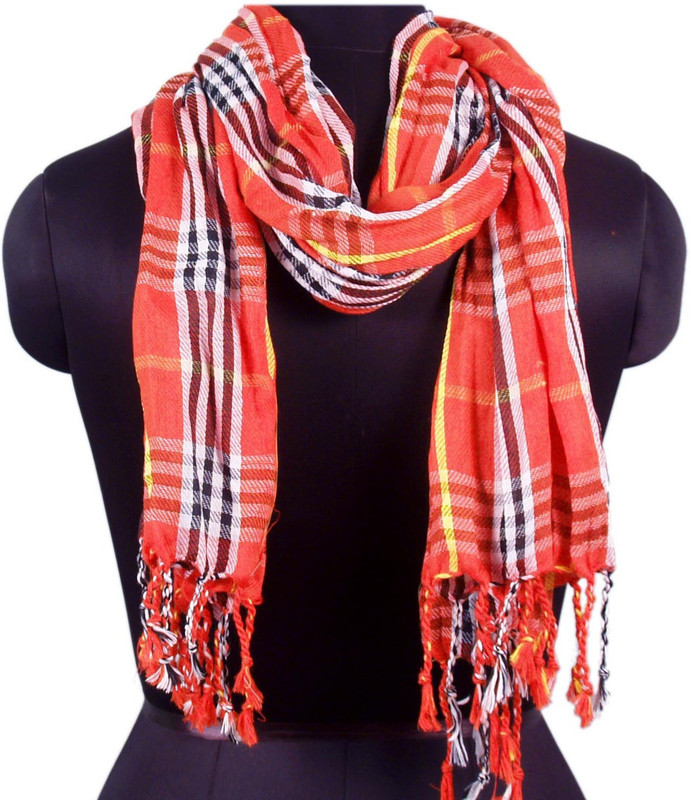 VR Designers Checkered Cotton Viscose Blend Men Scarf