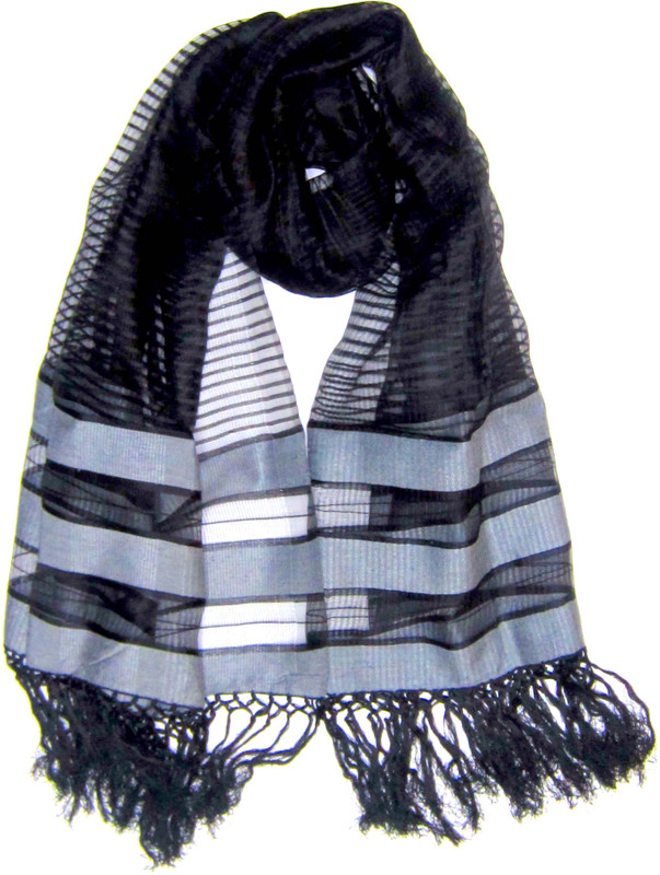 Dushaalaa Self Design Silk/Viscose Women Scarf