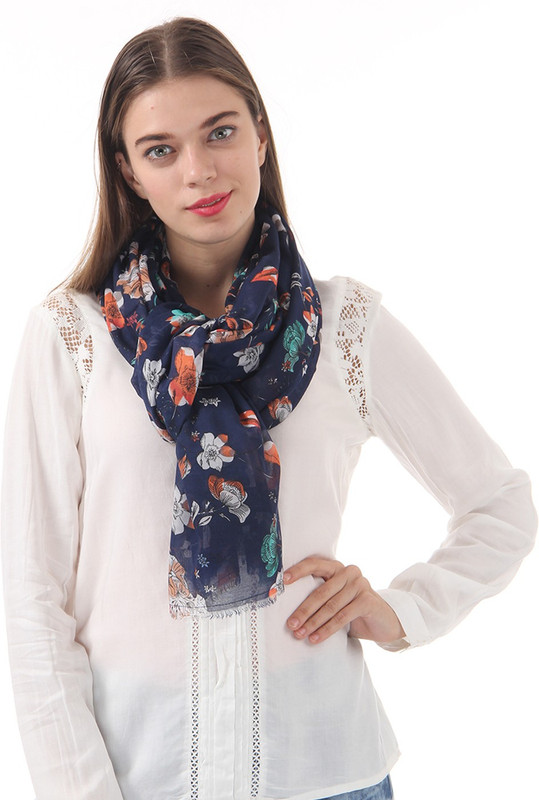 Vero Moda Floral Print Polyester Women Scarf