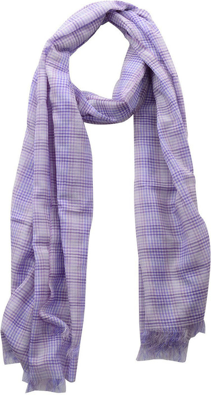 Dushaalaa Checkered Poly Silk Women Scarf
