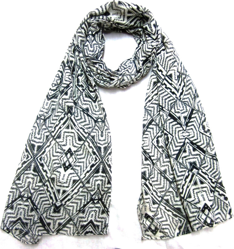Sam Inc Printed Cotton Rayon Blend Women Scarf