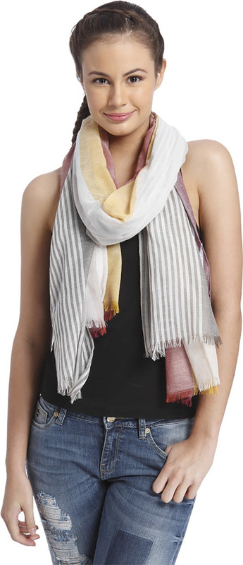 Only Striped Polyester Women Scarf