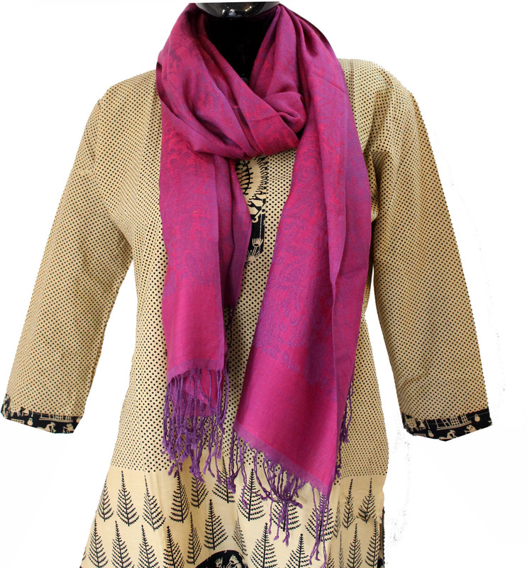 Baba Handicrafts Graphic Print Cotton Silk Women Stole