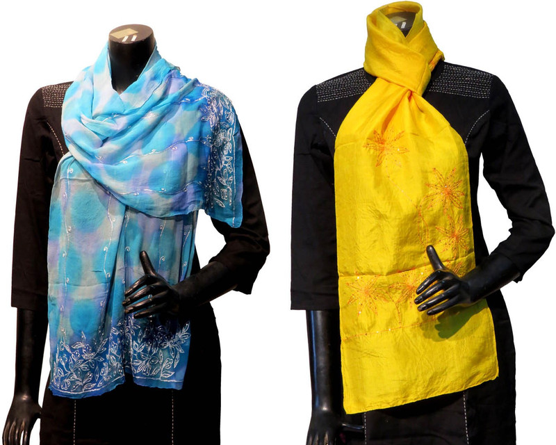 Bhoomija Embroidered Poly Silk Women Stole