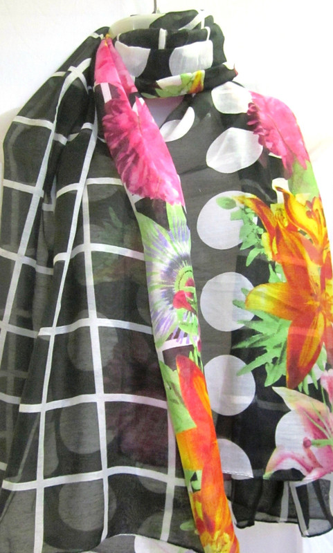 Sam Inc Printed Poly Volie Women Stole