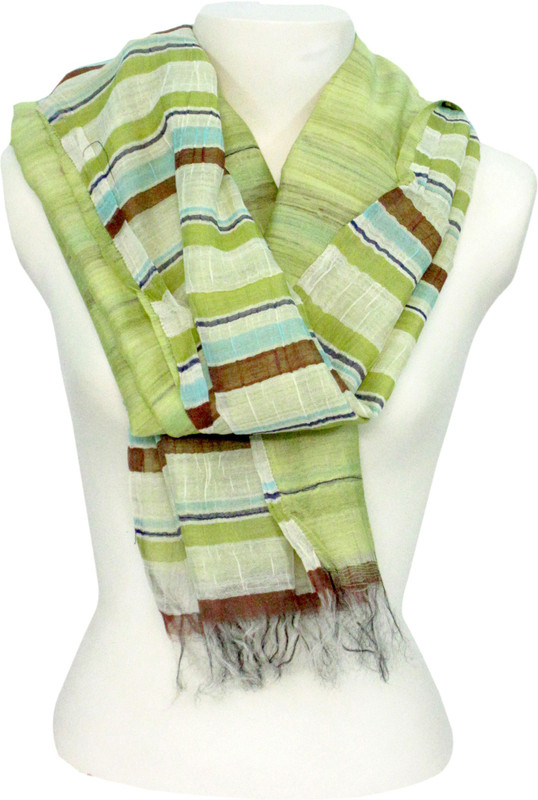 Dushaalaa Striped silk/coton Women Scarf