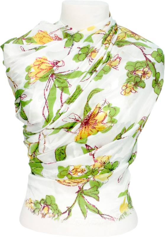 Dushaalaa Floral Print Poly Silk Women Scarf