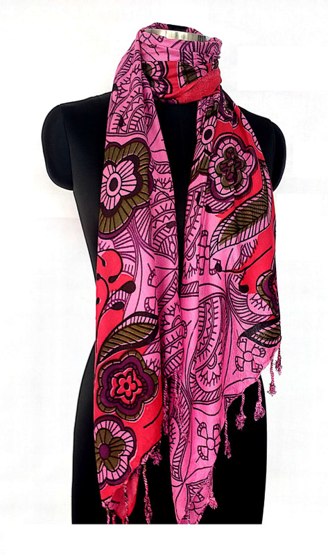 Nehanchal Printed Cotton Viscose Blend Women Stole
