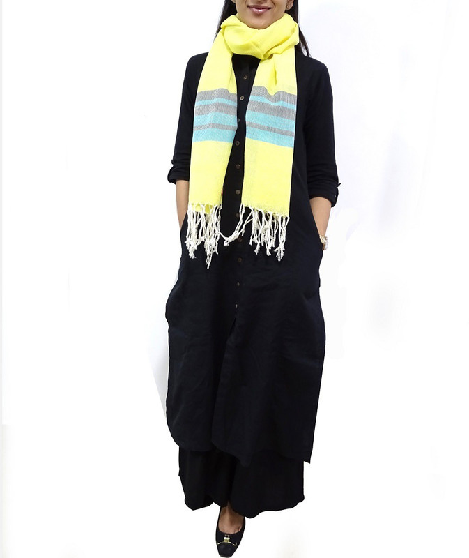 Toygully Woven, Striped Wool Blend Girls Stole