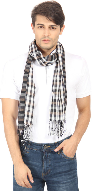 FabSeasons Checkered Cotton Blend Women Scarf