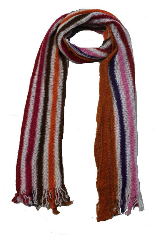 AS42 Striped Pure Wool Women Stole