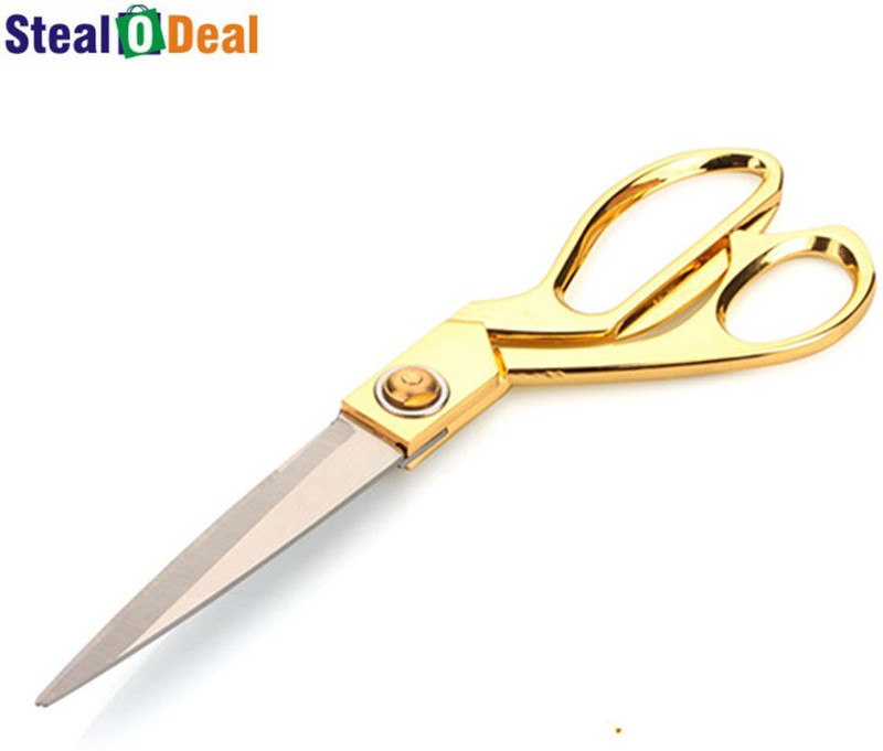 StealODeal Brass Professional Tailor Scissors(Set of 1, Golden, Silver)