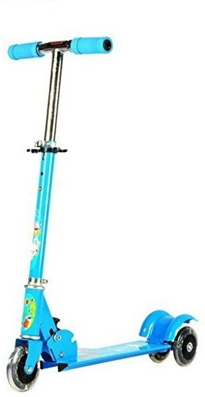 Flying Toyszer 3 WHEEL Folding WITH LED LIGHTS Manual Scooter(Blue)