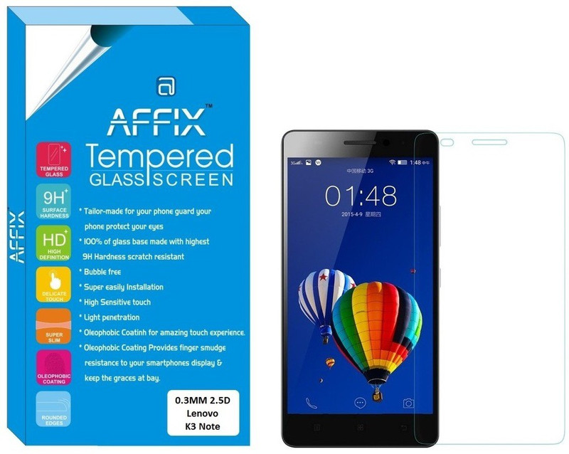 Affix Tempered Glass Guard for Lenovo K3 Note RS.340 (85.00% Off) - Flipkart