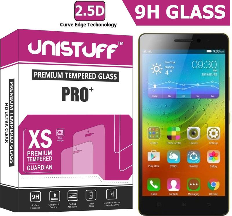 Unistuff Tempered Glass Guard for Lenovo K3 Note, Lenovo A7000, Lenovo A7000 Turbo RS.352 (72.00% Off) - Flipkart